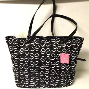 Kate Spade Jay Elegant Bow Ribbon Large Zip